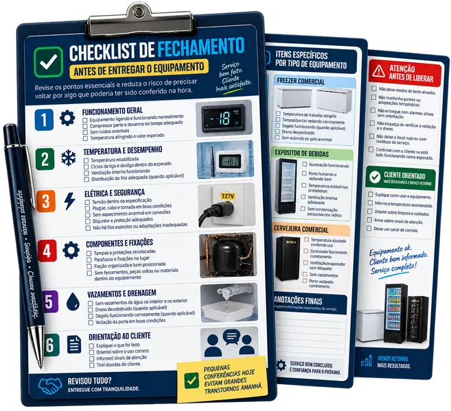 Bônus 4: Checklist de Fechamento Antes de Entregar o Equipamento